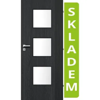 Interiérové dveře VILEN DOOR Interiérové dveře Deni 3/3 - Dub Antracyt, 70/197 cm