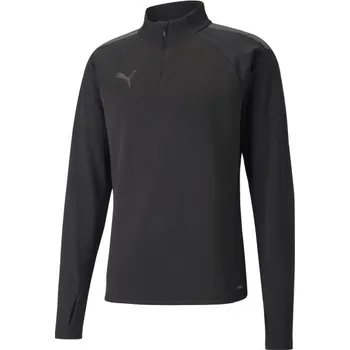 Pánská mikina Pánská mikina Puma INDIVIDUALLIGA WARM 1 4 ZIP TOP XL Černá, Tmavě šedá