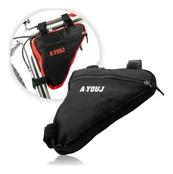 Držák na kolo kapsička na rám, barva černá/červená