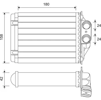 Výměník tepla, vnitřní vytápění, , VALEO, 811607