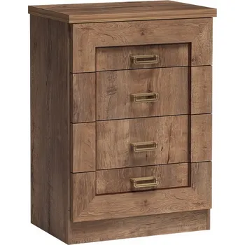 Komoda Elegantní komoda TADEÁŠ T-4, 4 zásuvky, dub lefkas, moderní design