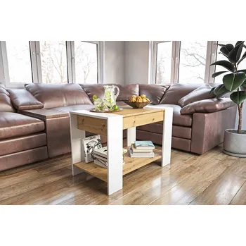 Konferenční stolek Konferenční stolek RIO 2, dub artisan/bílá mat