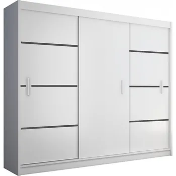 Šatní skříň Šatní skříň Merina 250 bílá/černá