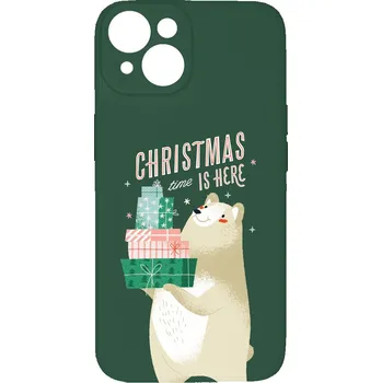 Pouzdro na mobilní telefon Kryt Vánoce jsou tady zelený pro iPhone 15