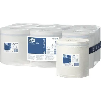 Papírové utěrky, bílá, v roli, M2 systém, 2 vrstvy, TORK 121208