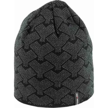 Čepice Zimní pletená čepice Finmark WINTER HAT OS Tmavě šedá, Černá
