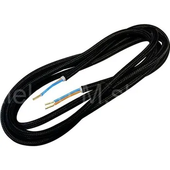 elektrický kabel Opletená šňůra černá 3m DIC0130