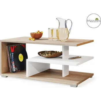 Konferenční stolek Konferenční stolek LINK 90x50 cm dub sonoma/bílá