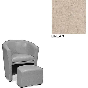 Křeslo Klubové křeslo AVA HOLGER I, s taburetkou, LINEA 3