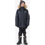 QUECHUA Chlapecká turistická nepromokavá parka NH 900 8 LET ORANŽOVÁ|ŠEDÁ