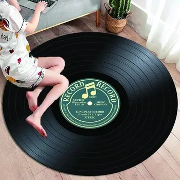 Dětský pokoj Koberec s klasickou hudbou pro dětský pokoj | gramofónová deska - 8,100 cm x 100 cm