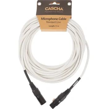 Cascha Standard Line Mic Cable White 9m + prodloužená záruka 3 roky