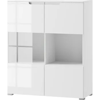 Knihovna Vitrína 2-dveřová SELENE 27 bílá lesk