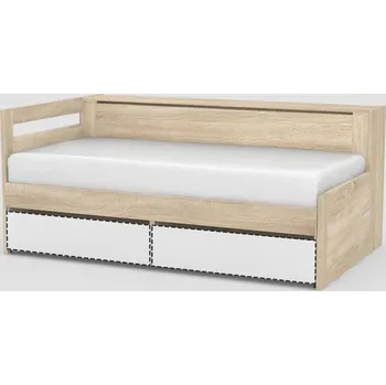 Postel Dětská rozkládací postel REA CROBAT KORPUS s úložným prostorem, DUB BARDOLINO