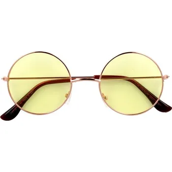 Sluneční brýle Žluté průhledné brýle Lenonky