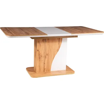 Jídelní stůl TRENDY SYRIUS NEW - jídelní stůl rozkládací lamino Dub wotan/ bílá mat (SYRIUSZDWBM120INTAK) (S) (K150-E)