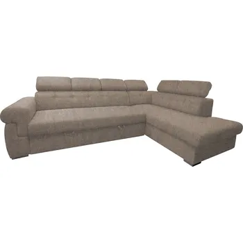 Sedací souprava ATLANTIDA - PRAVÁ- sedací souprava(ATLANTA) látka HNĚDÁ - GUSTO 20 - celočalouněná i záda - kolekce "B" (K250)