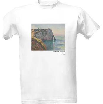 Pánská móda Tričko s potiskem The Cliff and the Porte d’Aval pánské