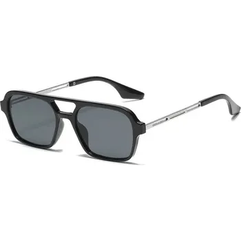 Unisex sluneční brýle pilotky - Černá šedá