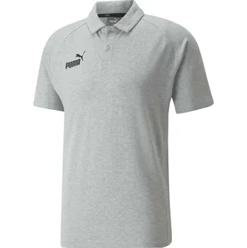 Pánské triko Puma TEAMFINAL CASUALS POLO TEE SHIRT S Šedá, Černá
