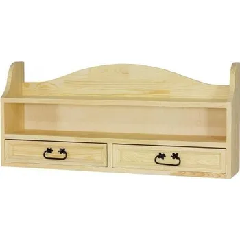 police Polička s šuplíky rustikální COS 16 - K09 přírodní borovice