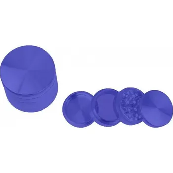 higarden Čtyřdílná kovová drtička se sítem, 56mm, různé barvy Barva: Modrá