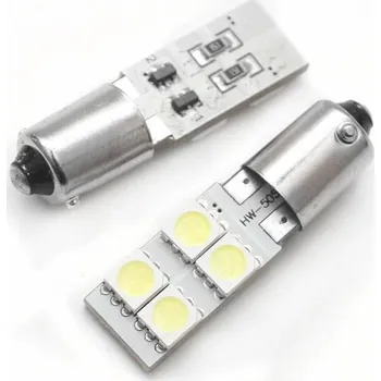 Autožárovka Interlook LED autožárovka BA9S BA9XS 4 SMD 5050 CAN BUS H6W