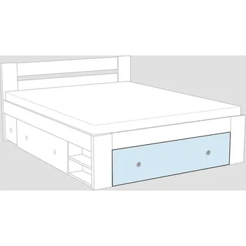 Postel Čelo k posteli REA LARISA UP 160x200, čílko 2, ICE BLUE