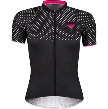 cyklistický dres dámský dres Force Points Lady, černá/růžová - vel. M 118958