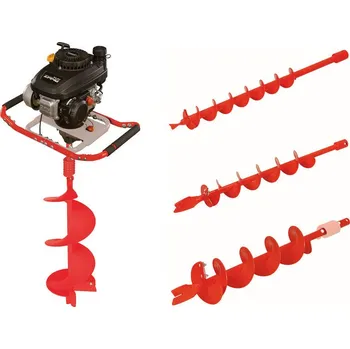 Zemní vrták Půdní vrták VARI PV-150 v sadě se čtyřmi vrtáky