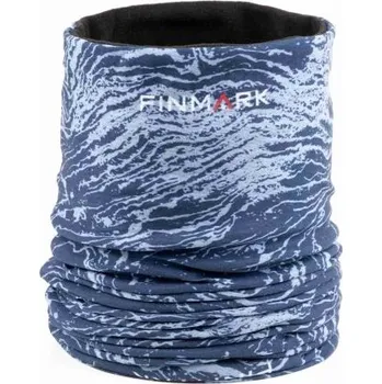 Nákrčník Multifunkční šátek Finmark MULTIFUNCTIONAL SCARF WITH FLEECE UNI Modrá