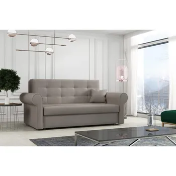 Pohovka Falco Rozkládací pohovka Vivian Silver III s úložným prostorem, světle hnědá Mono 233