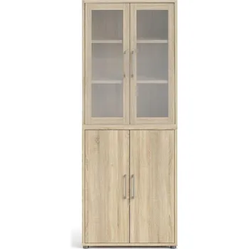 Psací stůl Falco Knihovna Office 80400/102 dub sonoma/sklo