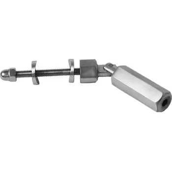 Zábradlí Nastavitelná trubková rukojeť Ø42,4 mm pro nerezový drát Ø4 mm, broušená nerezová ocel