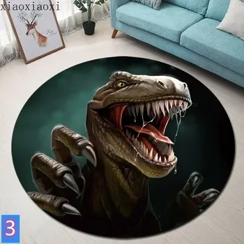 Koberec Kulatý 3D dětský koberec s dinosaury - 5,40 cm x 40 cm