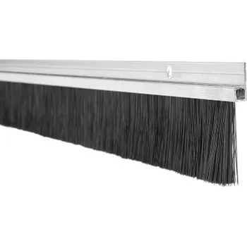 Hliníková těsnicí lišta s nylonovým kartáčem, délka vlasu 34 mm, strana, 1m