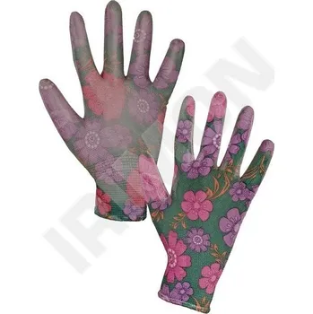 Pracovní rukavice Irimon Zahradní rukavice máčené - vzor květiny