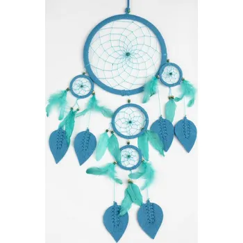 Lapač snů Lapač snů LEAF modrý / délka 60 cm