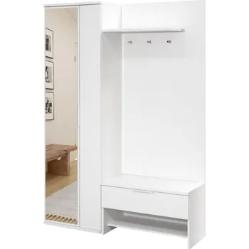 Předsíňová stěna ArtStol Předsíň MILO 140 bez lamel | bílá