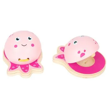 autíčko Small foot Kastaněty mořští živočichové růžová medúza 1 ks