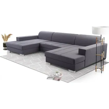 Sedací souprava Falco Rozkládací sedací souprava do U Miriam s úložným prostorem, šedá