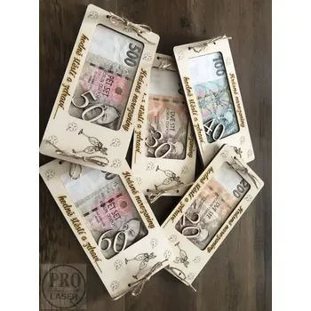 Dřevěné přání s číslem