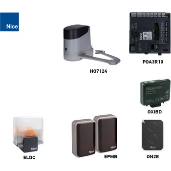 Pohon brány Jednokřídlá pohonná souprava NICE HOPP - křídlo 2,4 m/250 kg s příslušenstvím