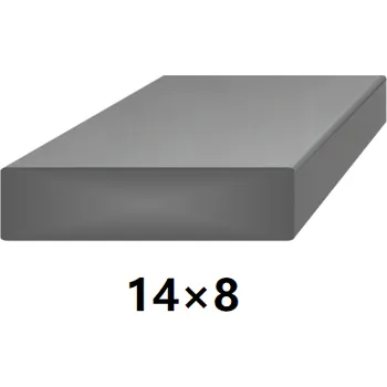 Stavební profil Plochá plná ocelová tyč 14x8 mm (páskovina), bez povrchové úpravy 6 m (J-P14x8-6)