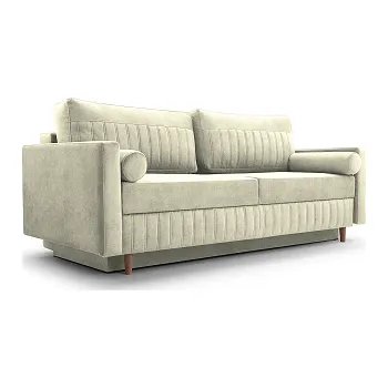 Pohovka SABINA - pohovka rozkládací, látka světle béžová CLOUD 03+PIK (vzor A) (SIENA=3balíky) (IZ) (K250) NOVINKA