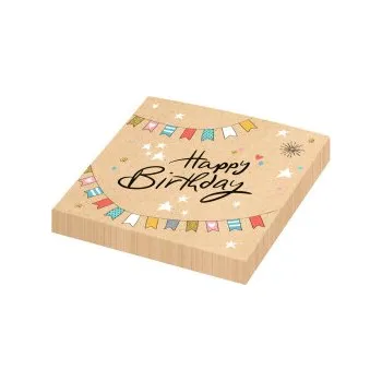 Papírový ubrousek Ubrousky 33 x 33 cm, Happy B-day