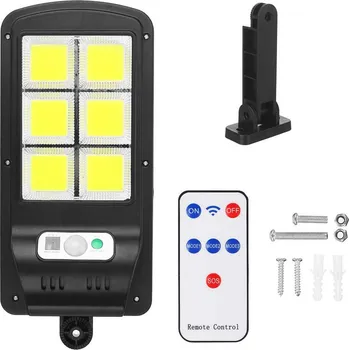 Dekorativní svítidlo Interlook LD-120COB-6S | LED solární zahradní lampa s pohybovým a soumrakovým senzorem IP65 | 120 COB LED | IR dálkové ovládání
