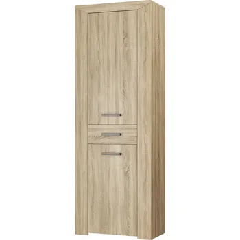 Šatní skříň MUNDO (LORS01) - SKŘÍŇ ÚZKÁ VYSOKÁ - policová 2d1s, dub sonoma (W) (K150)