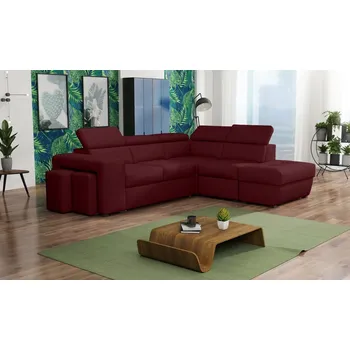 Sedací souprava Rohová sedací souprava PIETRE Metro 59 s taburetem, rozkládací, pravá