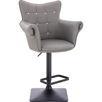 Barová židle Barová židle ekokůže Nuuk základna černá - šedé